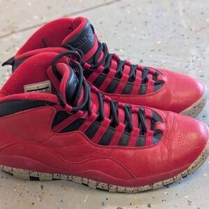 Jordan Men's Red and Black Sneakers